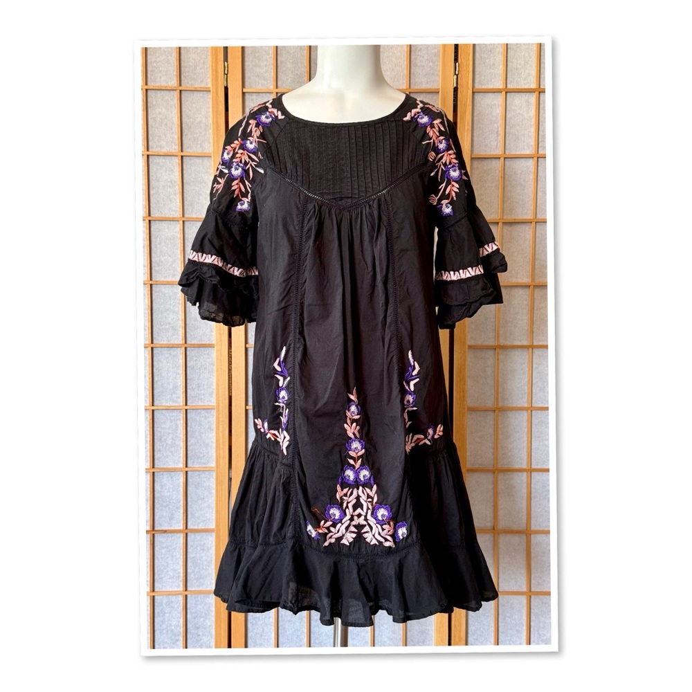 Free People Pavlo Embroidered Mini Dress